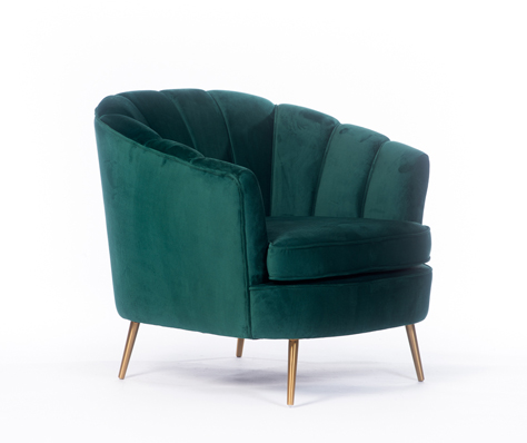 Sofa – Green Velvet Single Seater – Phenomenon Creative Event Services